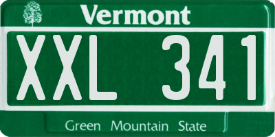 VT license plate XXL341