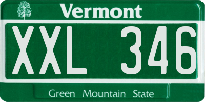 VT license plate XXL346