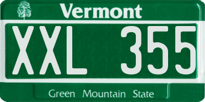 VT license plate XXL355
