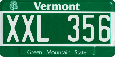 VT license plate XXL356