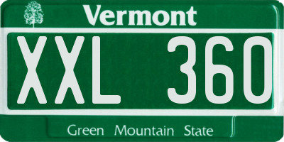 VT license plate XXL360