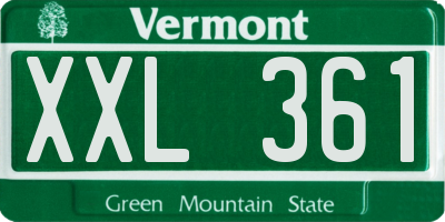 VT license plate XXL361