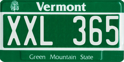 VT license plate XXL365