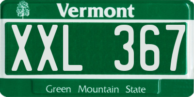 VT license plate XXL367