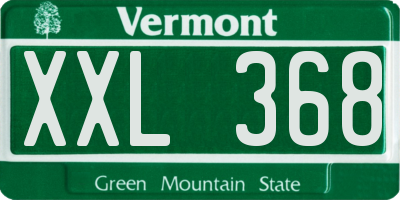 VT license plate XXL368