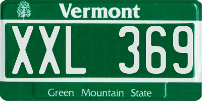 VT license plate XXL369
