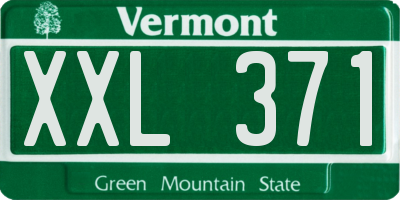 VT license plate XXL371