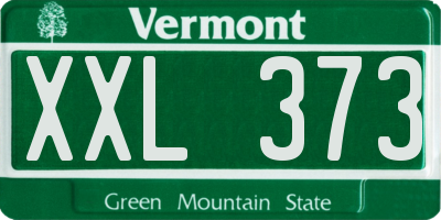 VT license plate XXL373