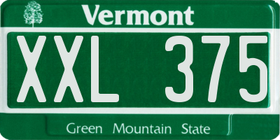 VT license plate XXL375