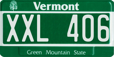 VT license plate XXL406