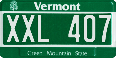 VT license plate XXL407