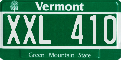 VT license plate XXL410