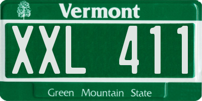 VT license plate XXL411