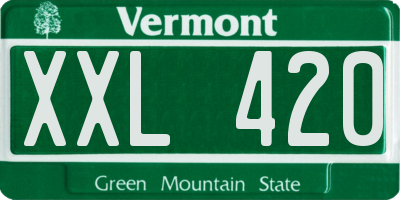VT license plate XXL420