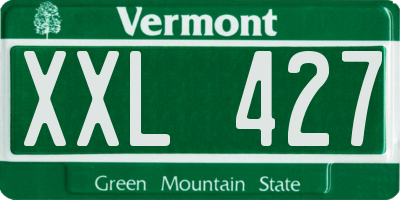 VT license plate XXL427