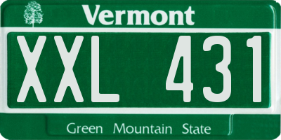 VT license plate XXL431
