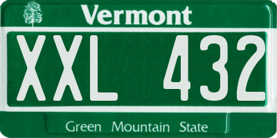 VT license plate XXL432
