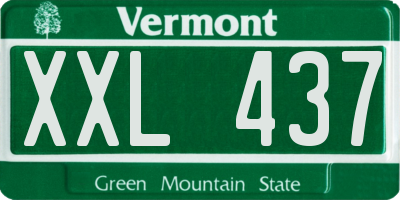 VT license plate XXL437