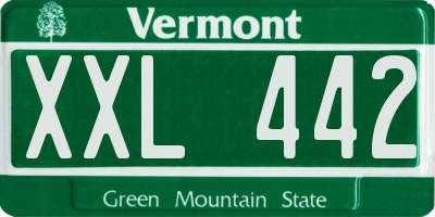 VT license plate XXL442