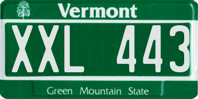 VT license plate XXL443