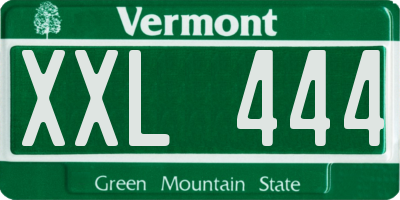 VT license plate XXL444