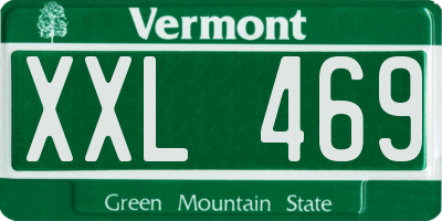 VT license plate XXL469