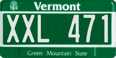 VT license plate XXL471