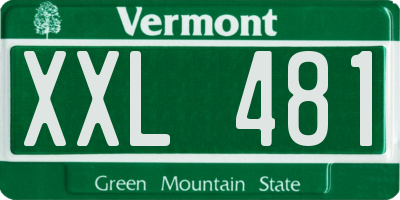 VT license plate XXL481