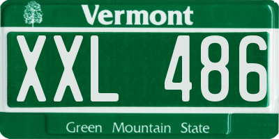 VT license plate XXL486