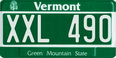 VT license plate XXL490