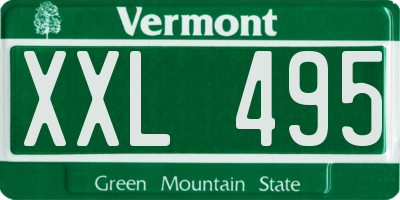 VT license plate XXL495