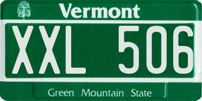 VT license plate XXL506