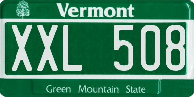 VT license plate XXL508