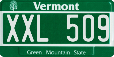 VT license plate XXL509