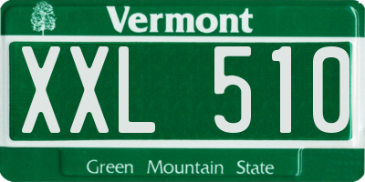 VT license plate XXL510