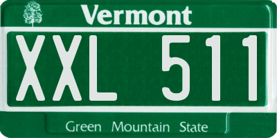 VT license plate XXL511