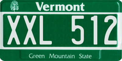 VT license plate XXL512