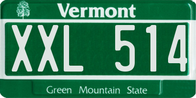 VT license plate XXL514