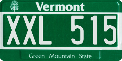 VT license plate XXL515
