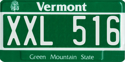 VT license plate XXL516