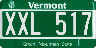 VT license plate XXL517