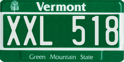 VT license plate XXL518