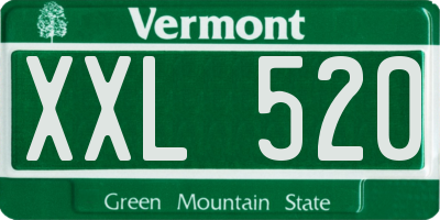 VT license plate XXL520