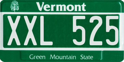 VT license plate XXL525