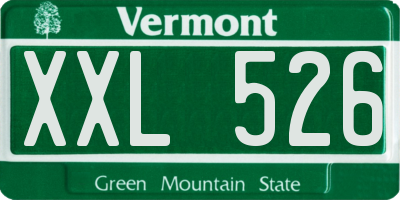 VT license plate XXL526
