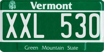VT license plate XXL530