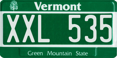 VT license plate XXL535