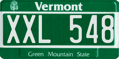 VT license plate XXL548