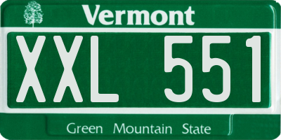 VT license plate XXL551