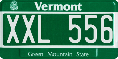 VT license plate XXL556